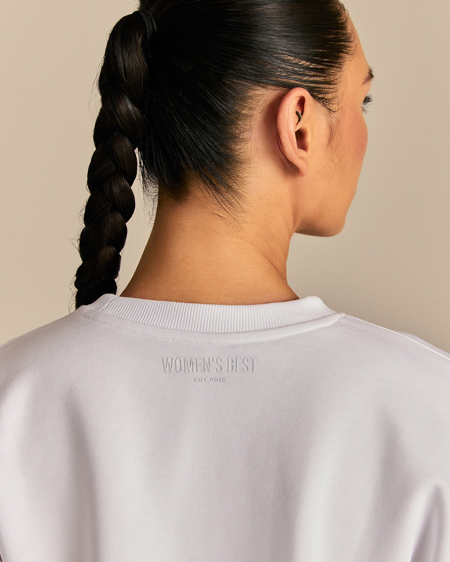 Comfort Pump Cover Ultra Cropped Sweat | White - Image 6