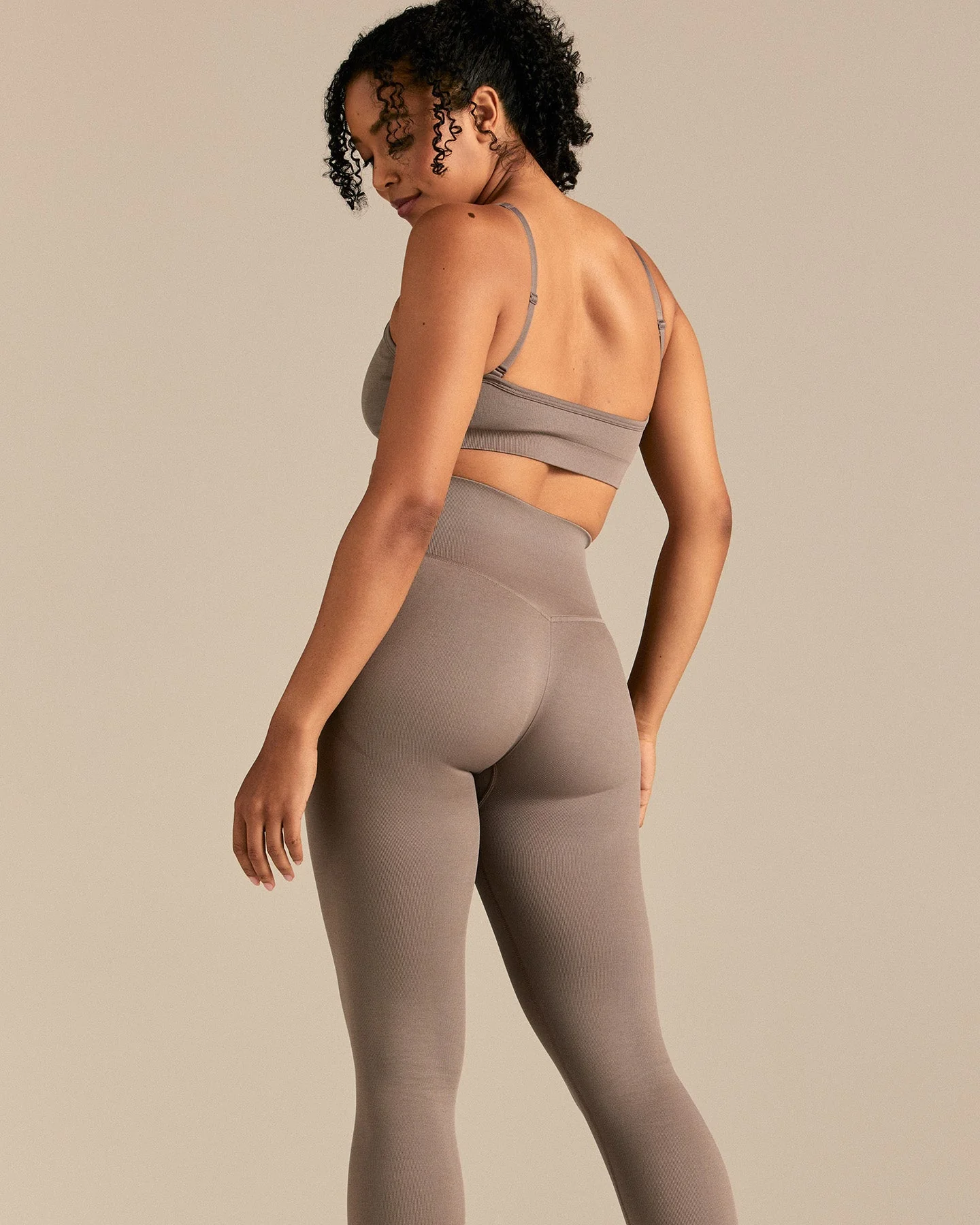 Motion Seamless Leggings | Taupe Grey - Image 2