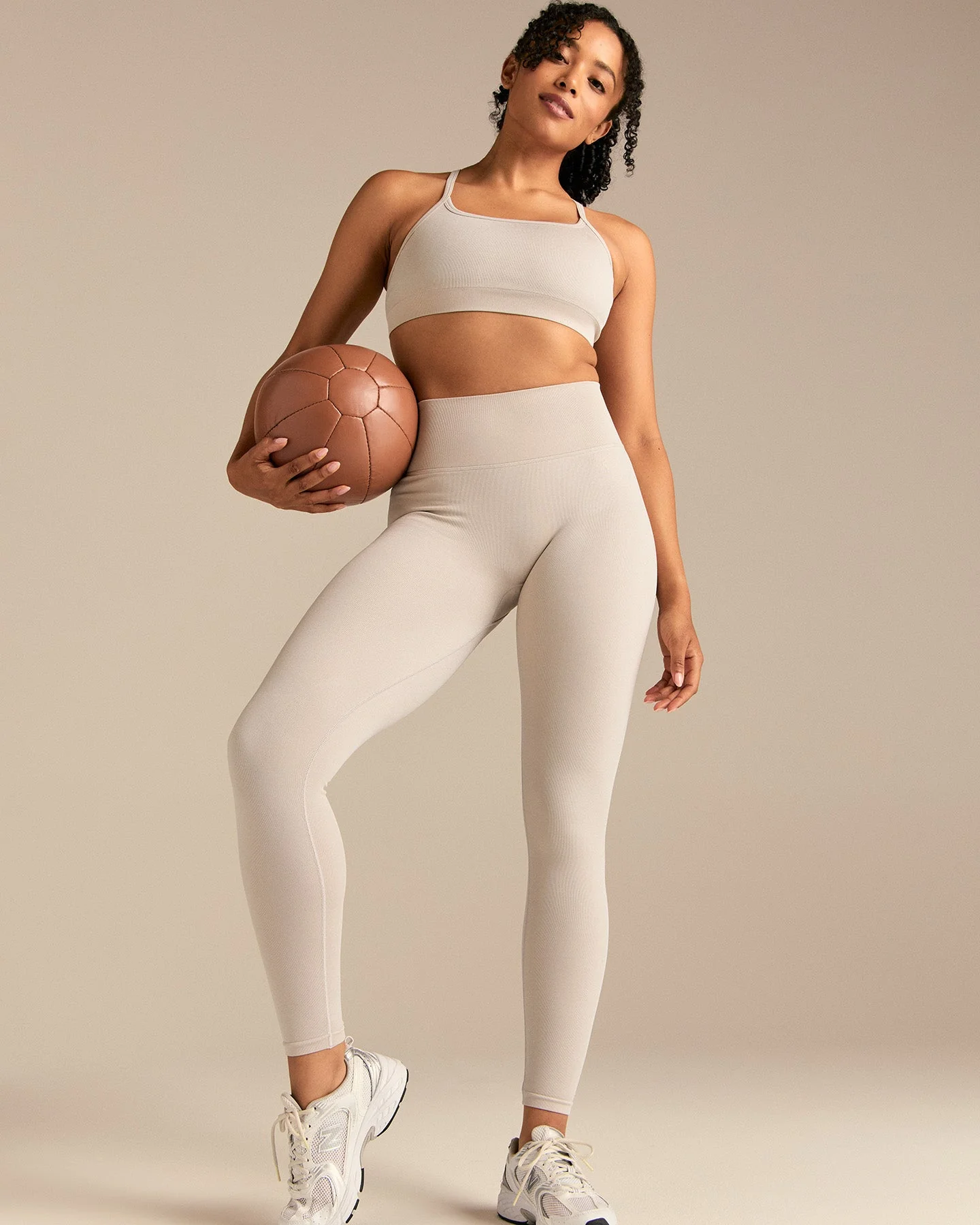 Motion Seamless Straight Neck Bra | Stone - Image 6