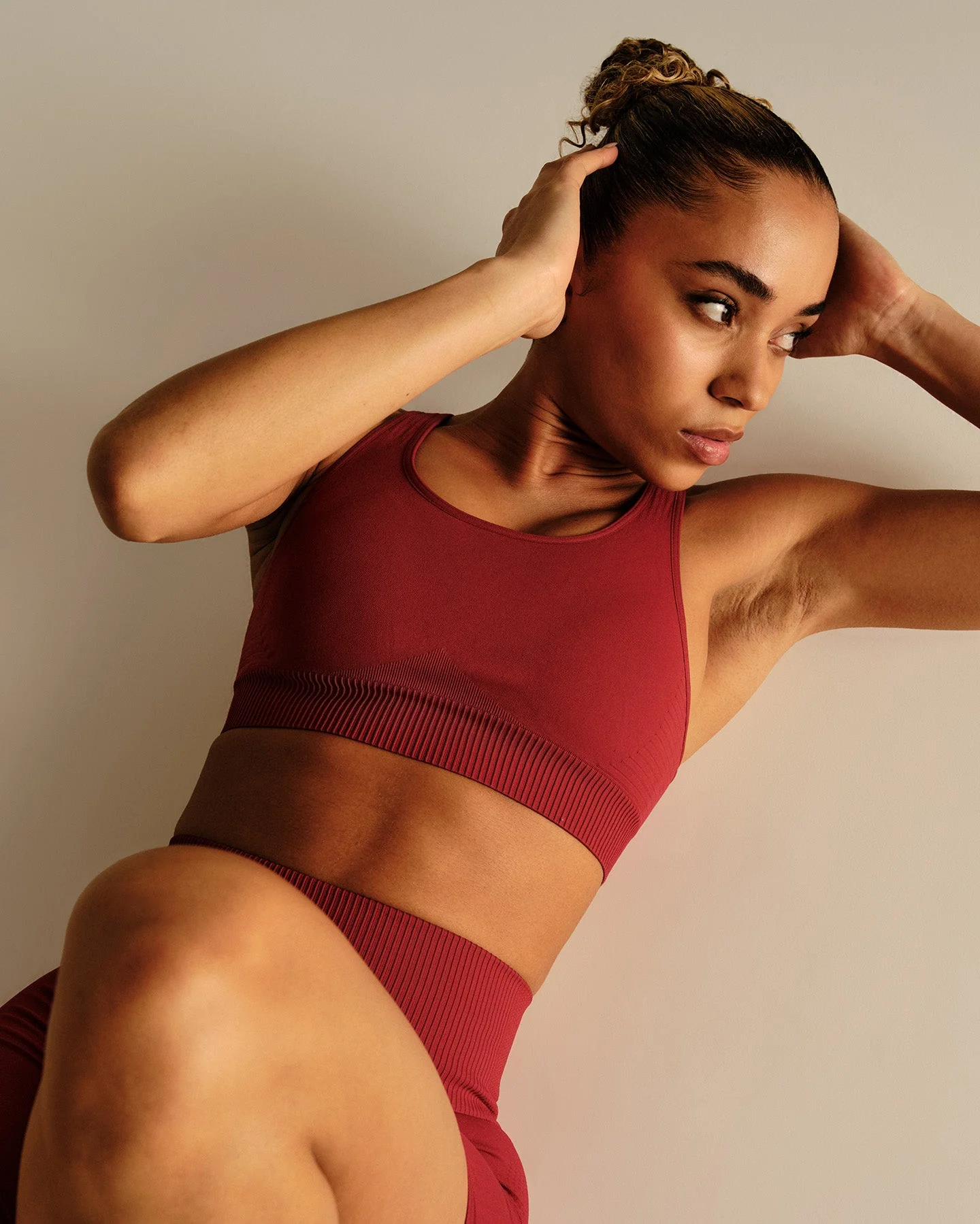 Power Adjustable Sports Bra | True Red - Image 2